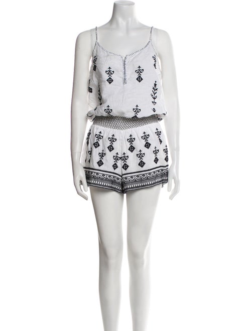 Calypso St. Barth Linen Printed Romper