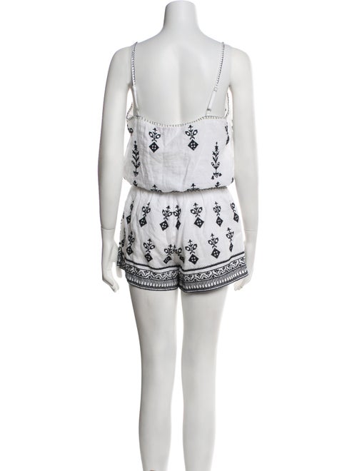 Calypso St. Barth Linen Printed Romper