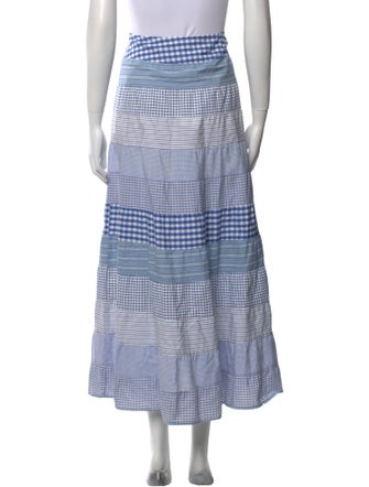 Calypso St. Barth Striped Midi Length Skirt