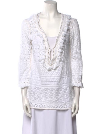 Calypso St. Barth Printed V-Neck Tunic