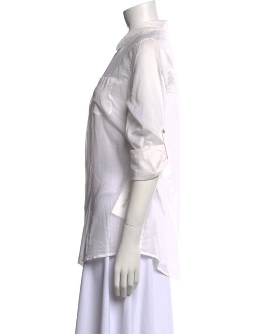 Calypso St. Barth Three-Quarter Sleeve Button-Up Top