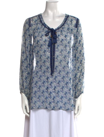 Calypso St. Barth Silk Printed Blouse