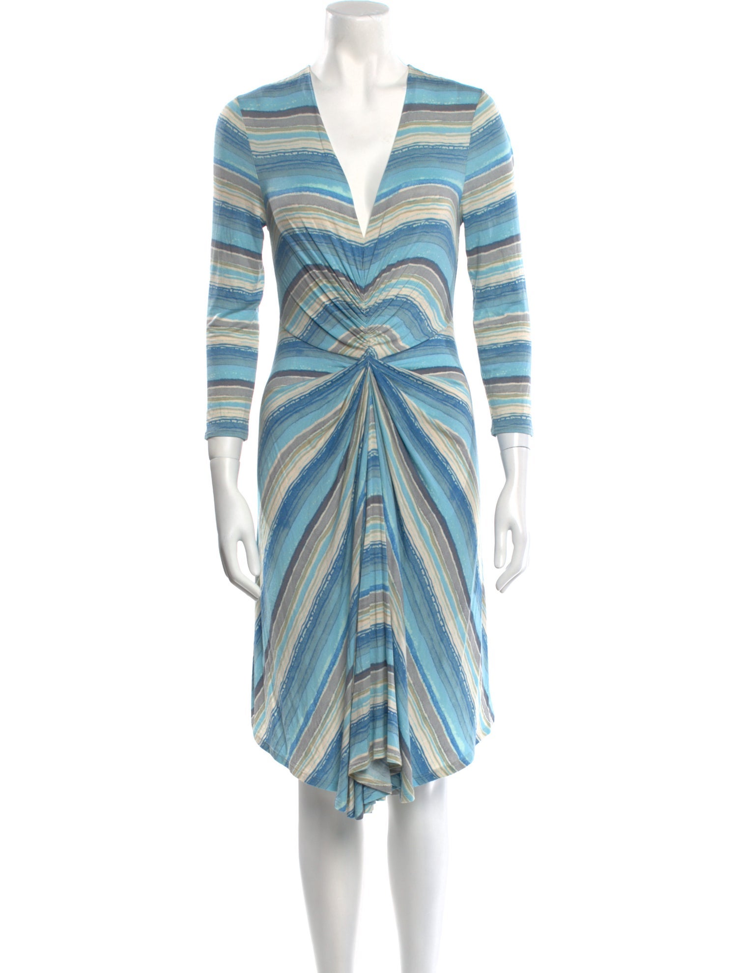 Calypso St. Barth Striped Knee-Length Dress w/ Tags