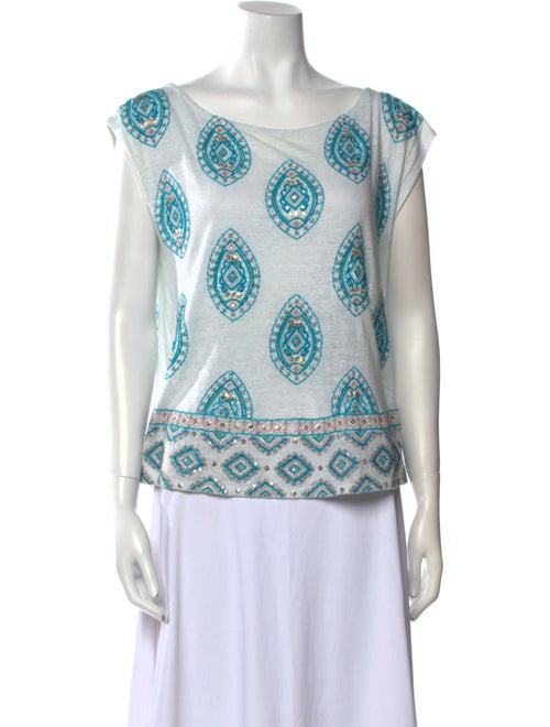 Calypso St. Barth Linen Printed Top