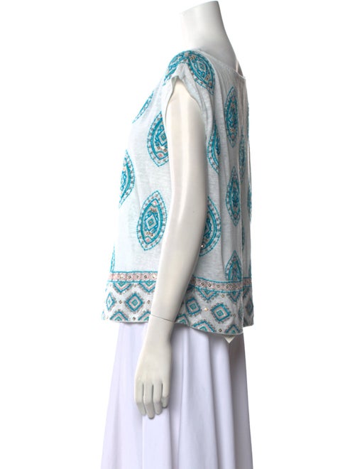 Calypso St. Barth Linen Printed Top