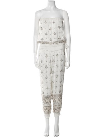 Calypso St. Barth Tie-Dye Print Strapless Jumpsuit