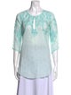Calypso St. Barth Lace Pattern Crew Neck Tunic