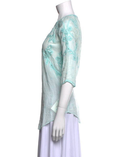 Calypso St. Barth Lace Pattern Crew Neck Tunic