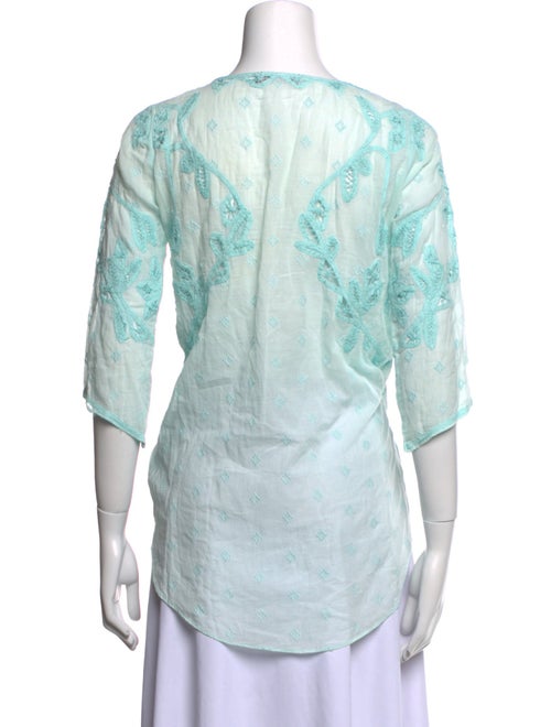 Calypso St. Barth Lace Pattern Crew Neck Tunic