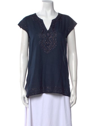 Calypso St. Barth V-Neck Short Sleeve Top