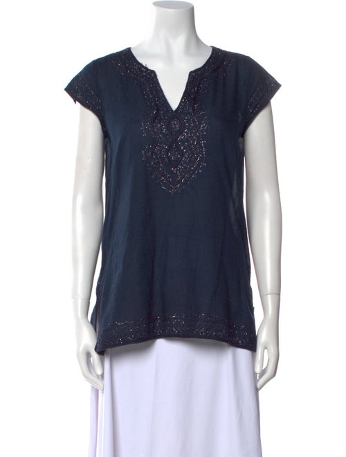 Calypso St. Barth V-Neck Short Sleeve Top