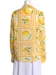 Calypso St. Barth Printed Long Sleeve Button-Up Top
