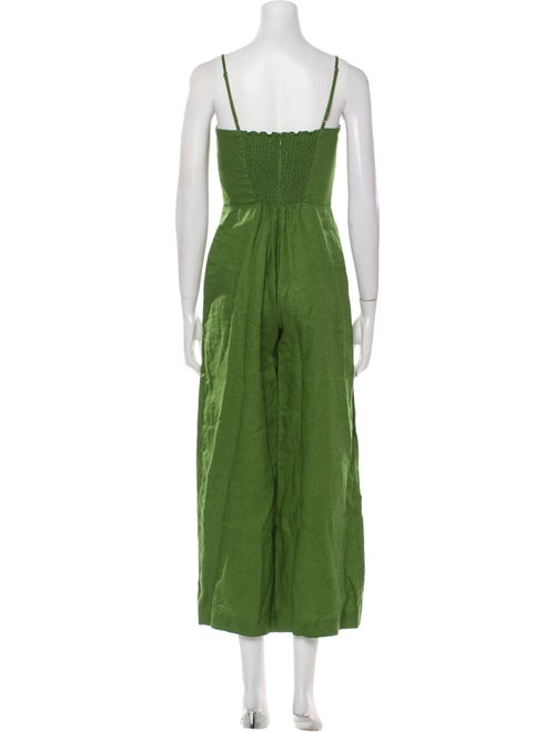 Calypso St. Barth Linen Square Neckline Jumpsuit