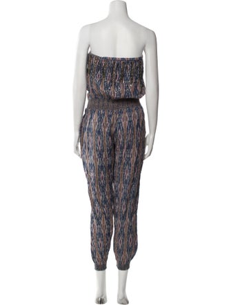 Calypso St. Barth Printed Strapless Jumpsuit