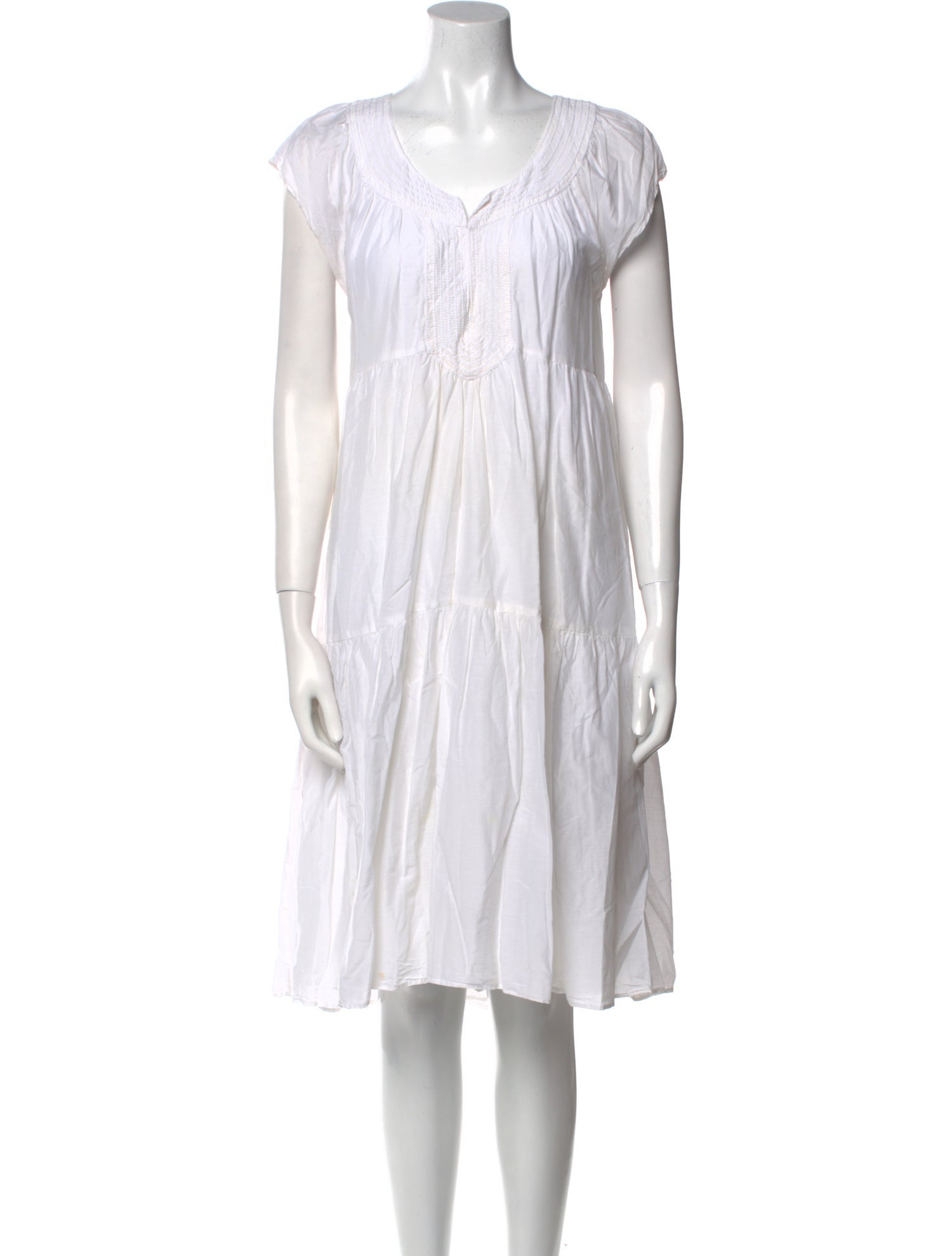 Calypso St. Barth V-Neck Knee-Length Dress