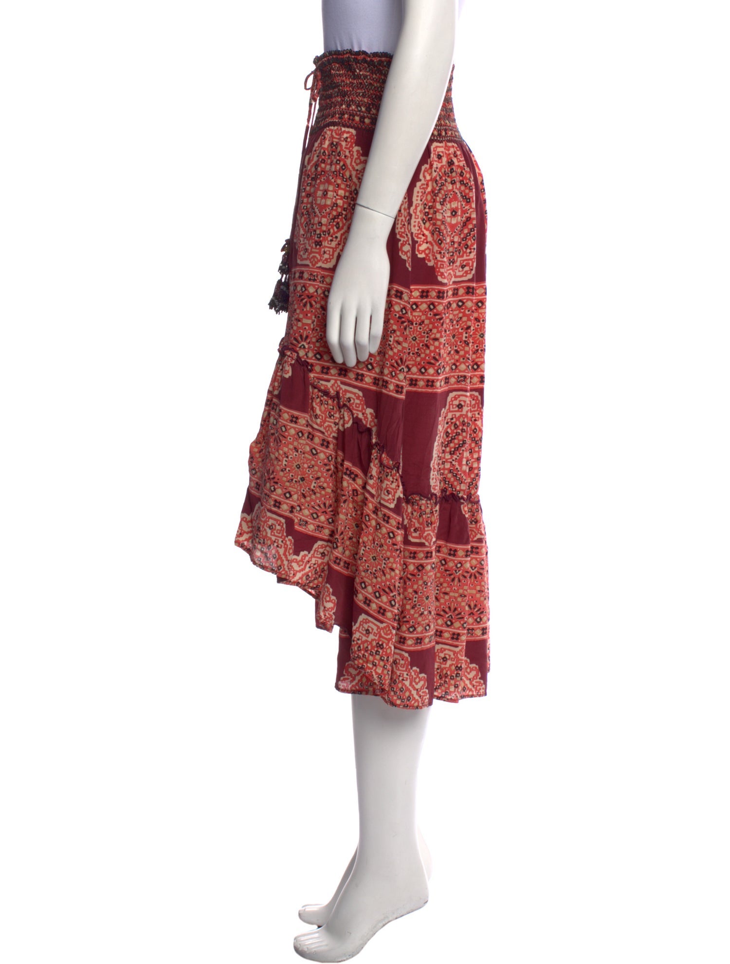 Calypso St. Barth Silk Midi Length Skirt