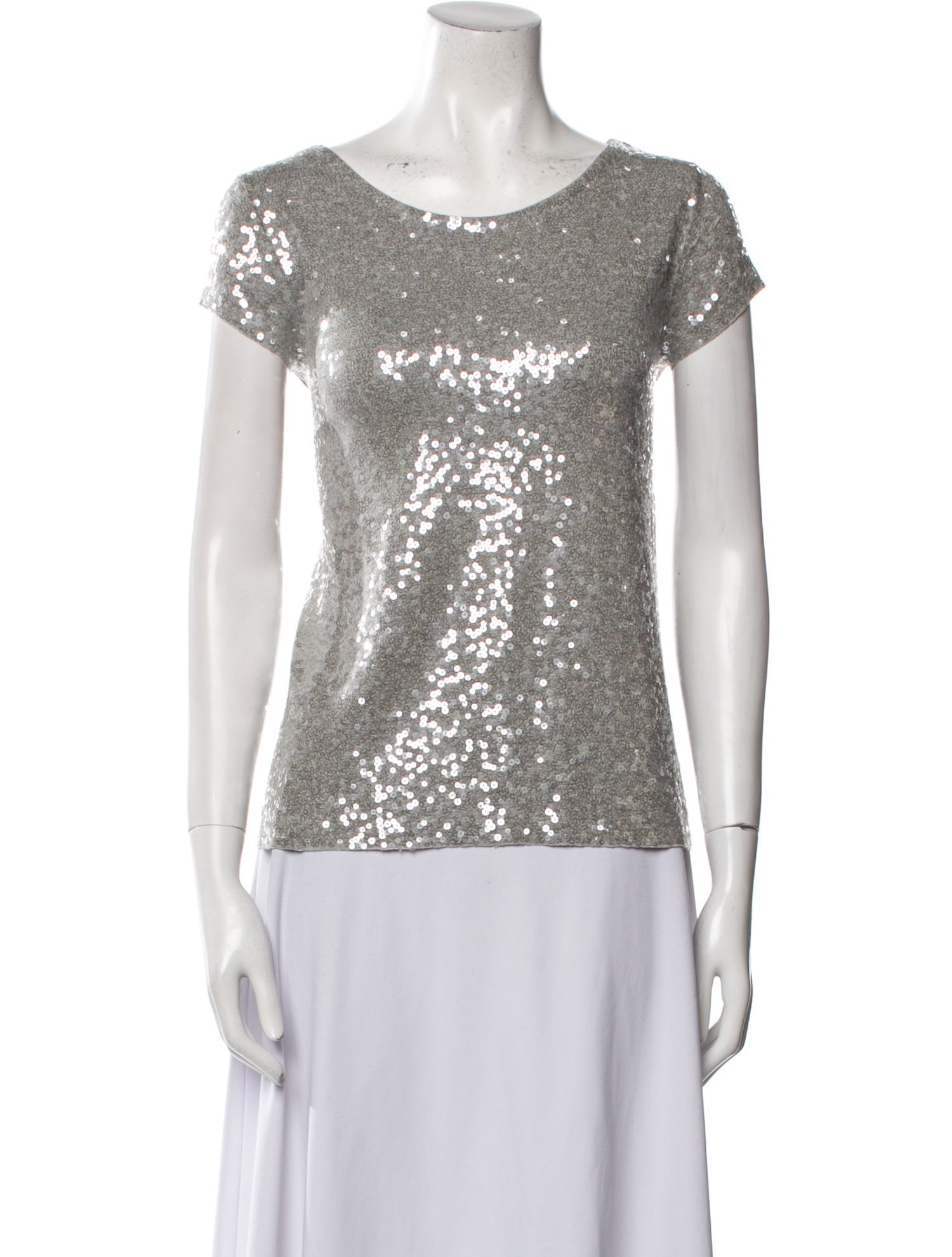 Calypso St. Barth Sequin Scoop Neck T-Shirt w/ Tags