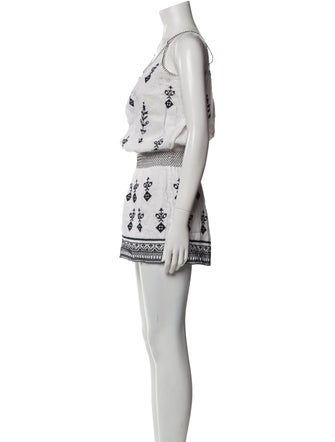 Calypso St. Barth Linen Printed Romper