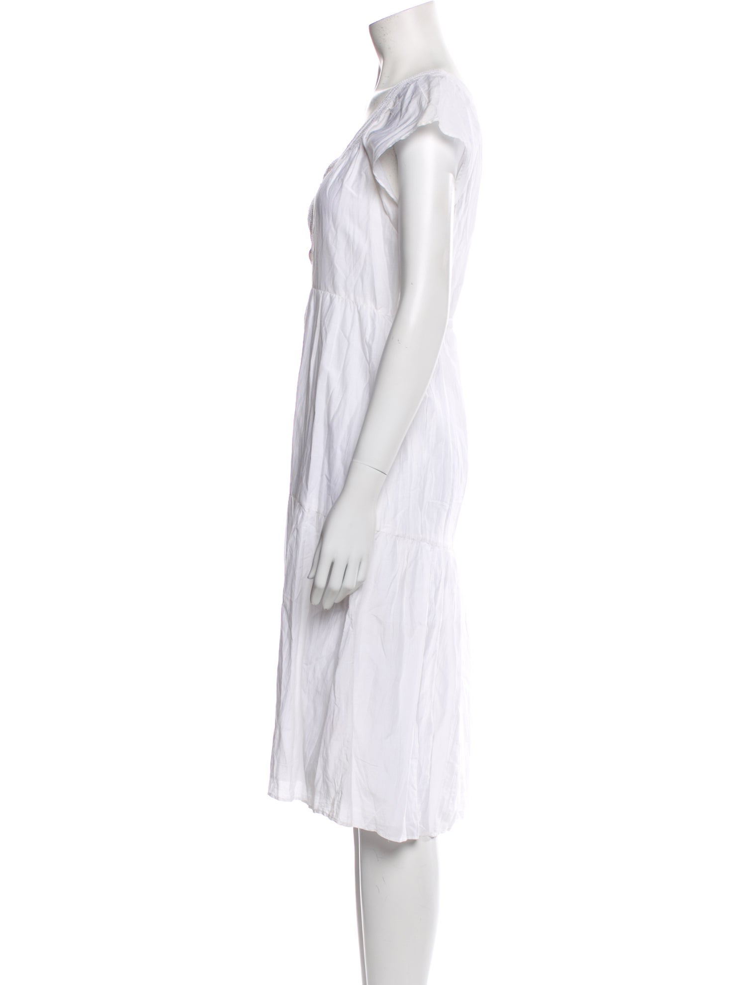 Calypso St. Barth Scoop Neck Midi Length Dress