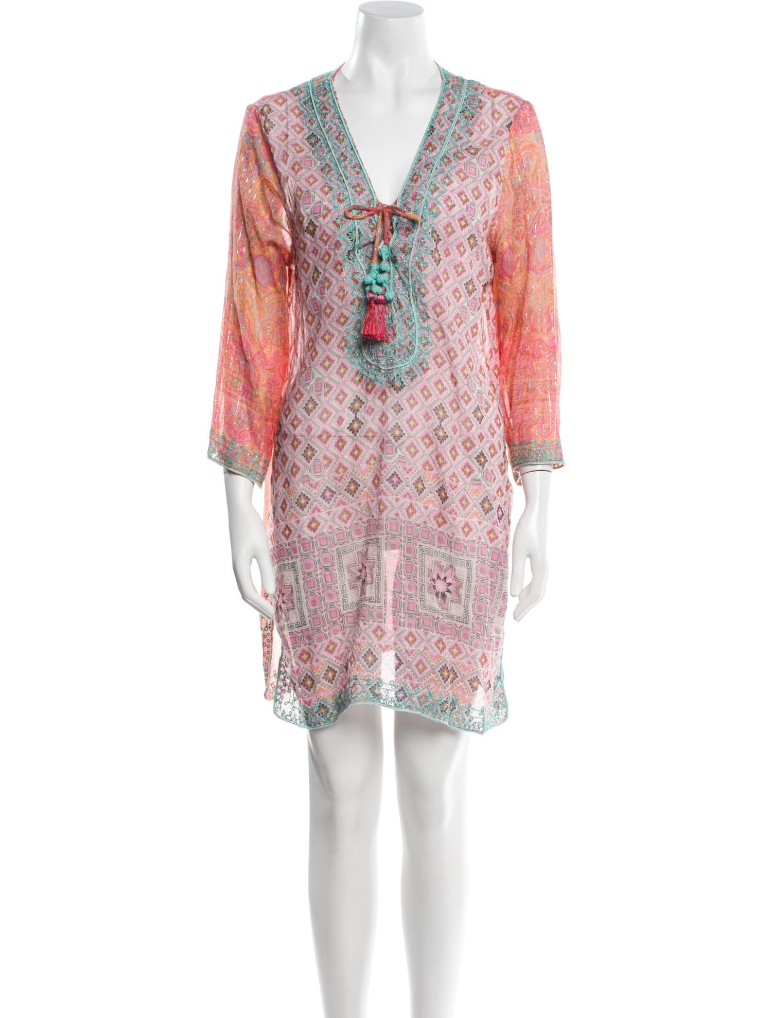 Calypso St. Barth Paisley Print Mini Dress