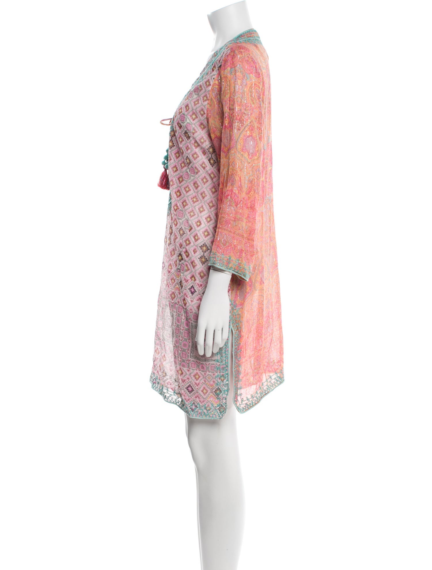 Calypso St. Barth Paisley Print Mini Dress