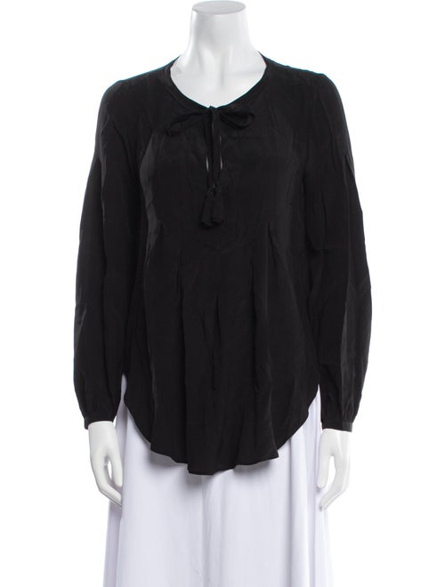 Calypso St. Barth Silk Scoop Neck Blouse