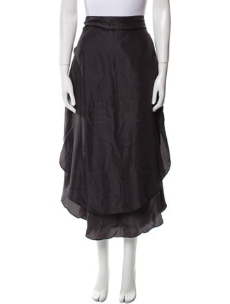 Calypso St. Barth Silk Midi Length Skirt