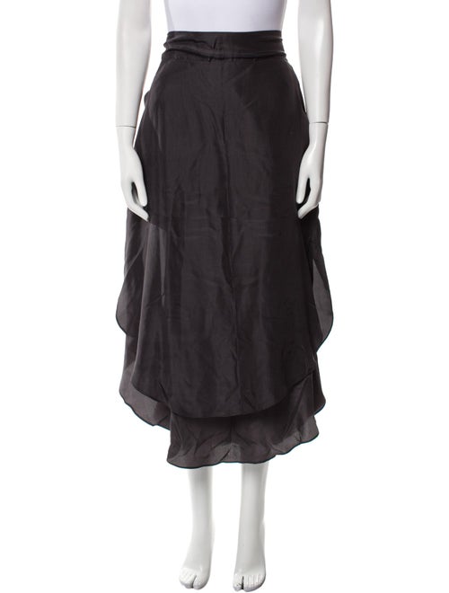 Calypso St. Barth Silk Midi Length Skirt