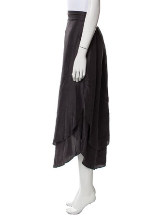 Calypso St. Barth Silk Midi Length Skirt