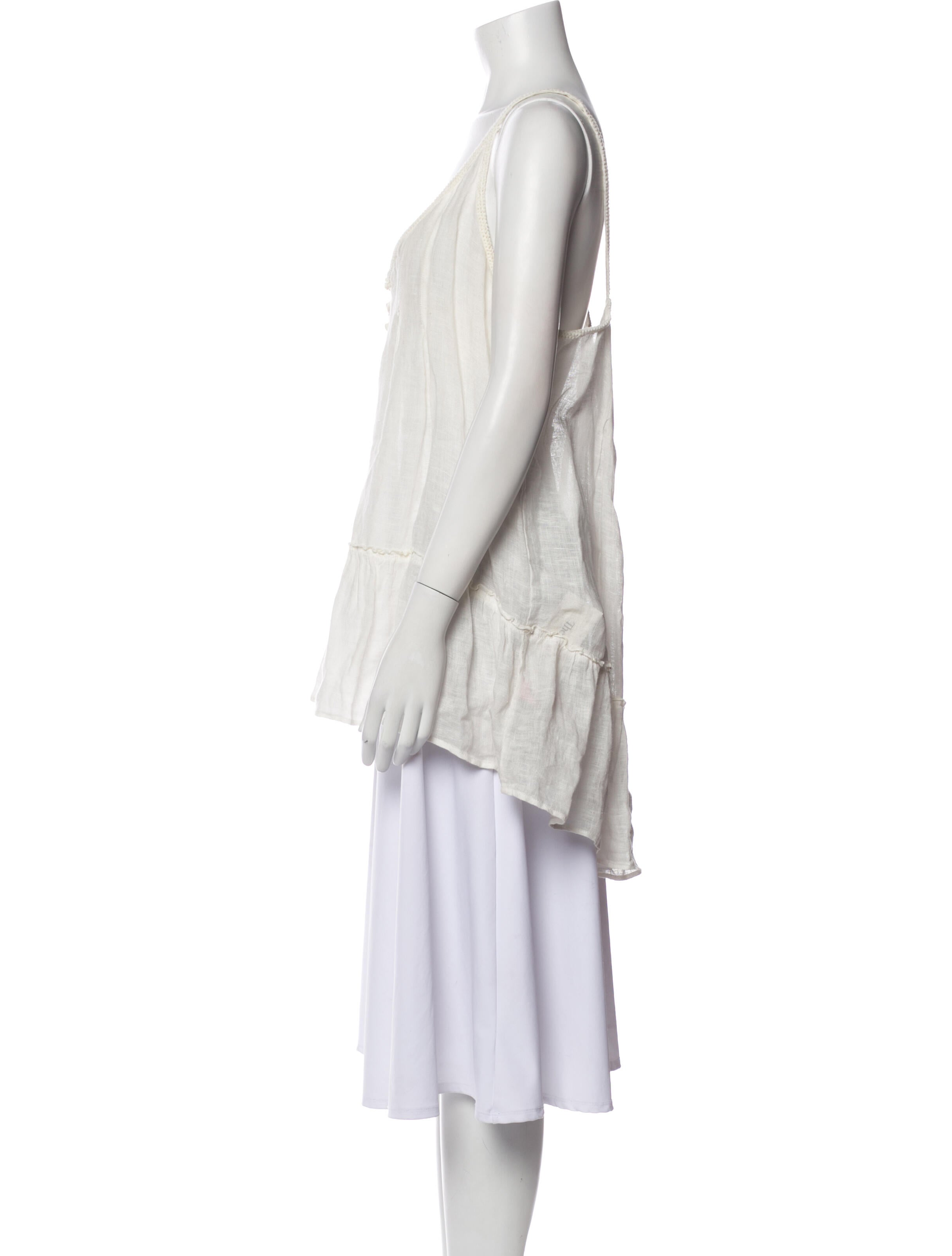 Calypso St. Barth Linen V-Neck Tunic