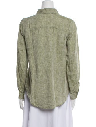 Calypso St. Barth Linen Long Sleeve Button-Up Top