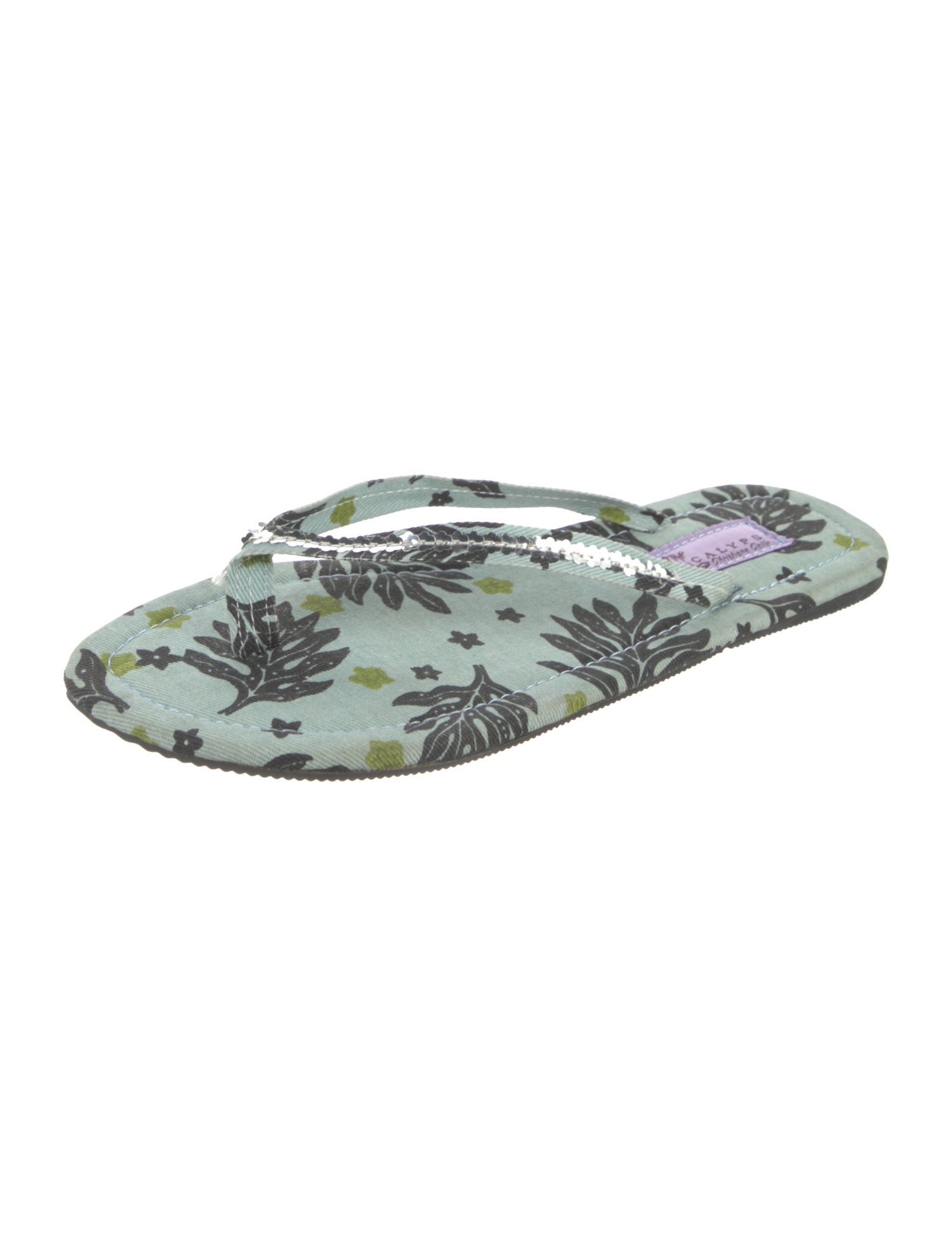 Calypso St. Barth Floral Print Flip Flops