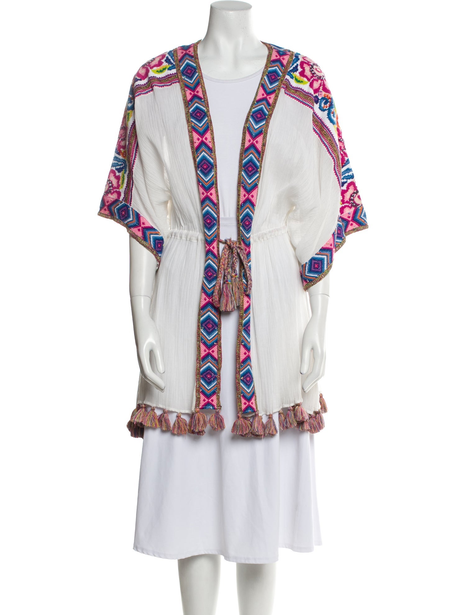 Calypso St. Barth Printed Crystal Embellishments Robe