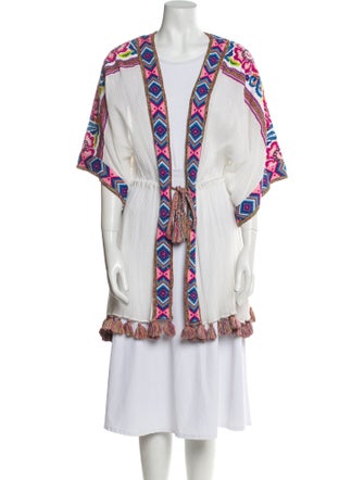 Calypso St. Barth Printed Crystal Embellishments Robe