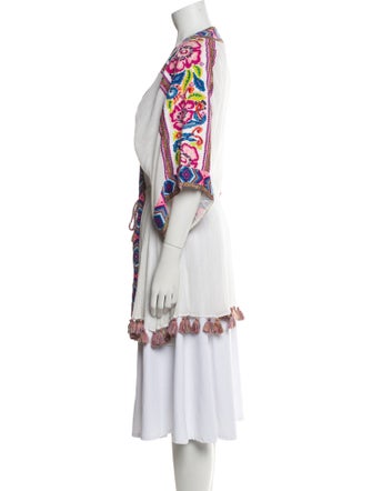 Calypso St. Barth Printed Crystal Embellishments Robe