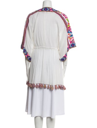 Calypso St. Barth Printed Crystal Embellishments Robe