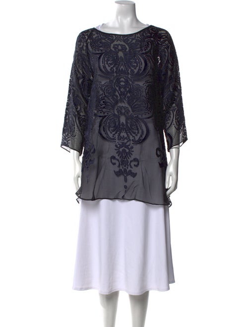 Calypso St. Barth Printed Bateau Neckline Tunic