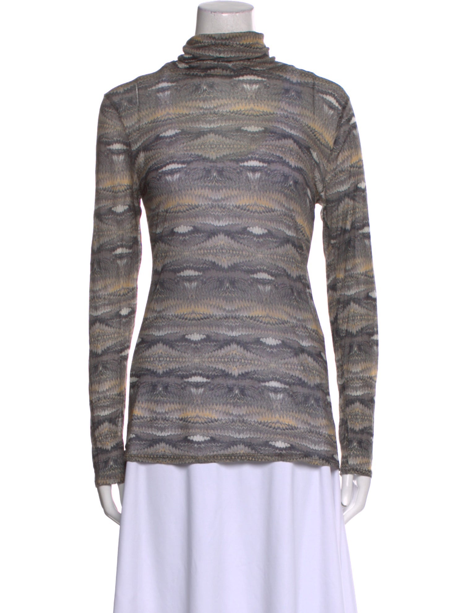Calypso St. Barth Printed Turtleneck Top