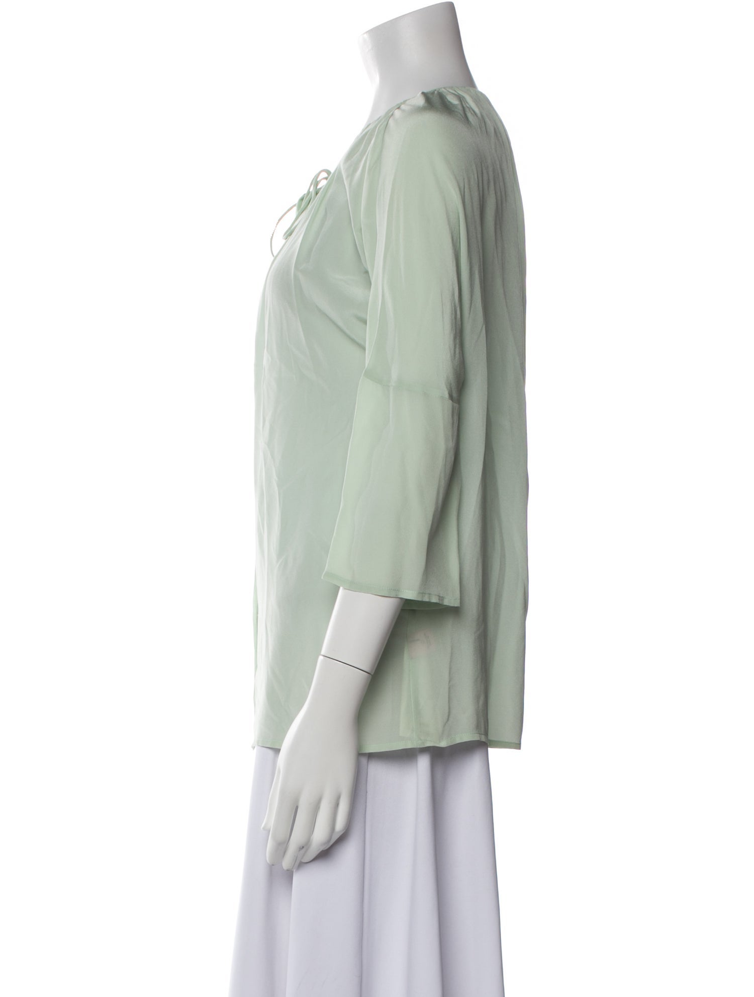 Calypso St. Barth Silk V-Neck Blouse