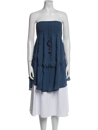 Calypso St. Barth Silk Strapless Tunic