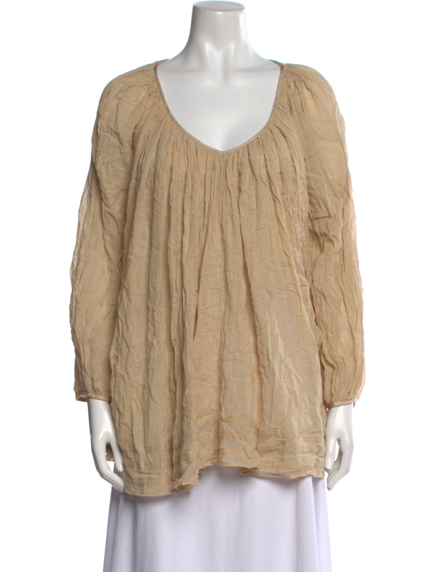 Calypso St. Barth Scoop Neck Long Sleeve Tunic