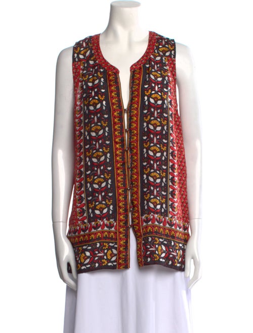 Calypso St. Barth Silk Printed Blouse