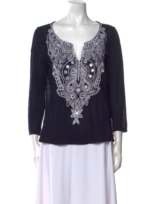 Calypso St. Barth Linen Printed Top