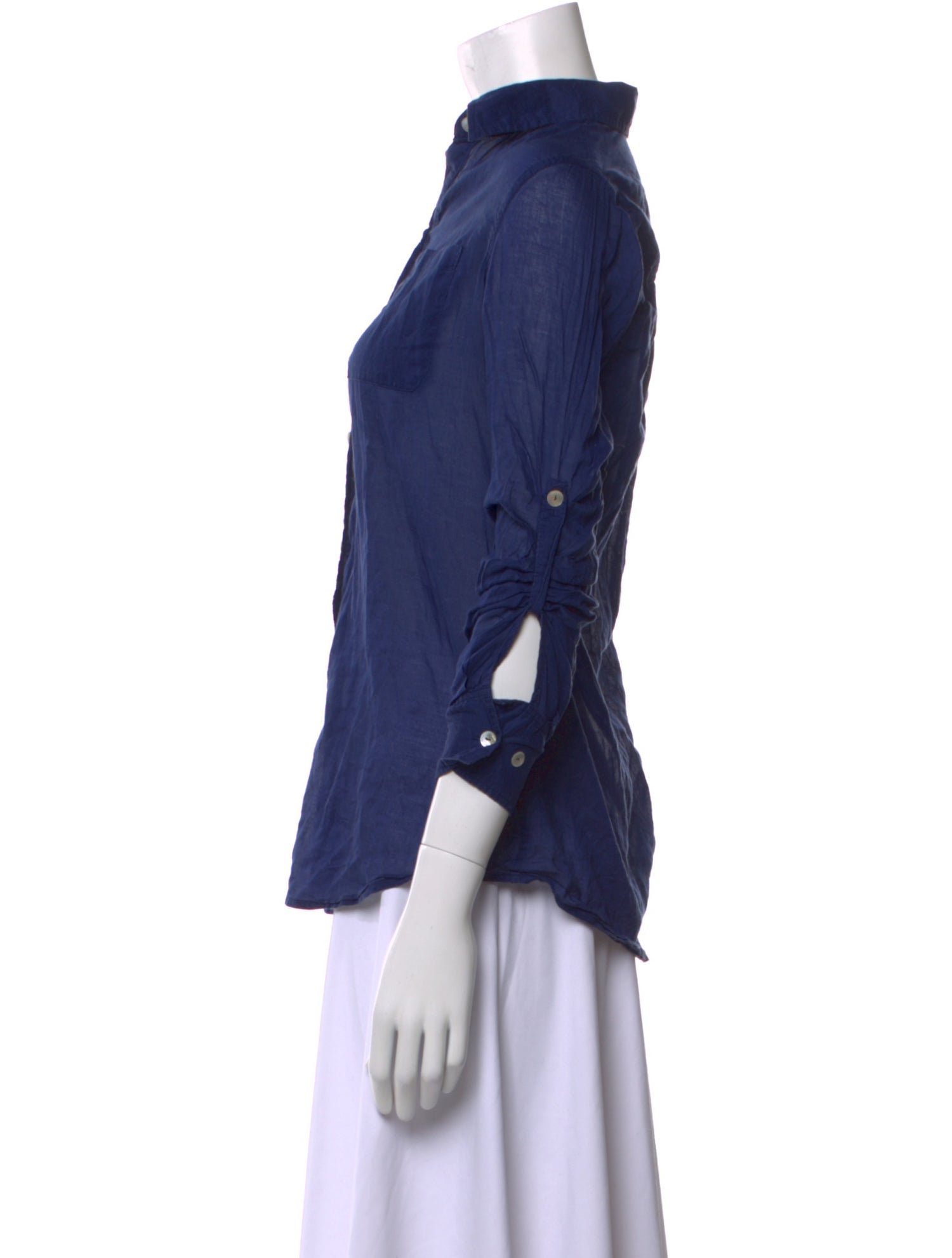 Calypso St. Barth Three-Quarter Sleeve Button-Up Top