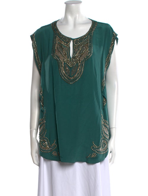 Calypso St. Barth Silk Scoop Neck Tunic