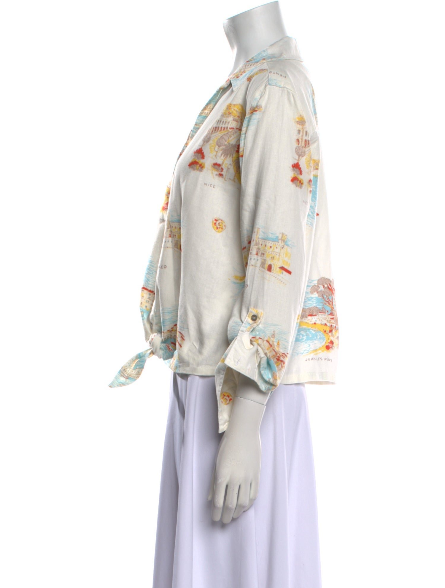 Calypso St. Barth Floral Print V-Neck Blouse