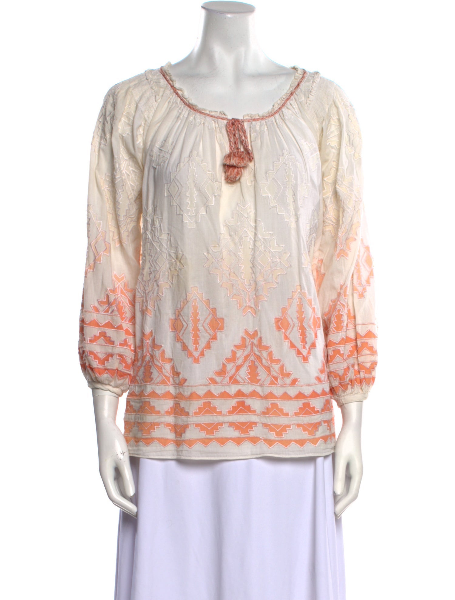 Calypso St. Barth Printed Scoop Neck Blouse