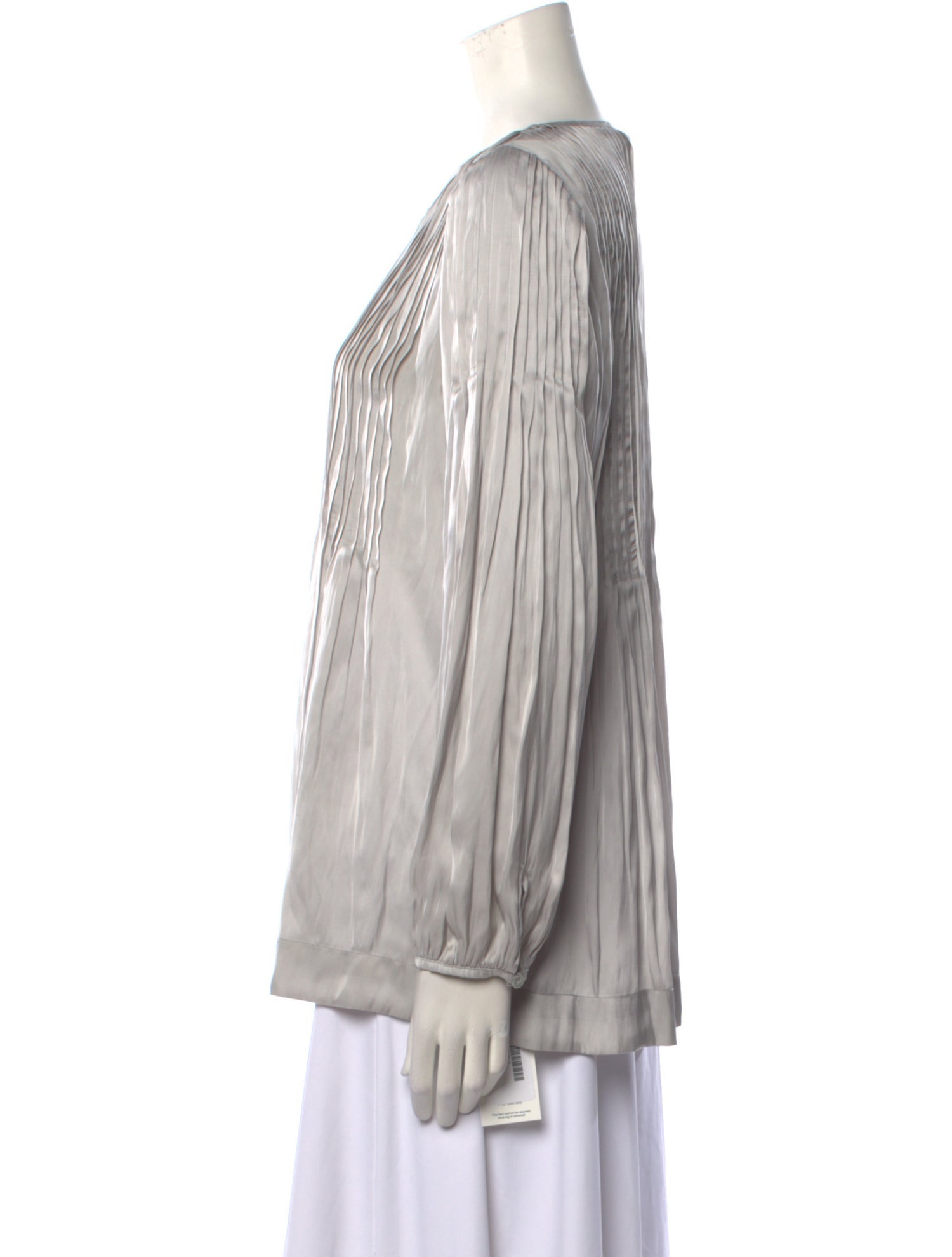 Calypso St. Barth Scoop Neck Long Sleeve Blouse