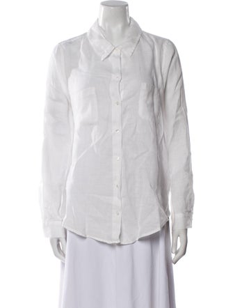 Calypso St. Barth Linen Long Sleeve Button-Up Top
