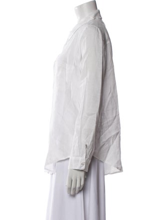 Calypso St. Barth Linen Long Sleeve Button-Up Top